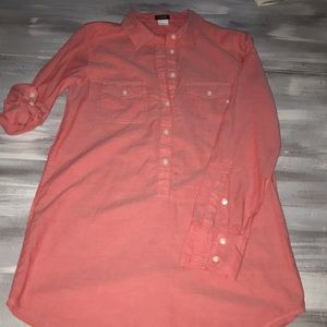 J. Crew coral shirt